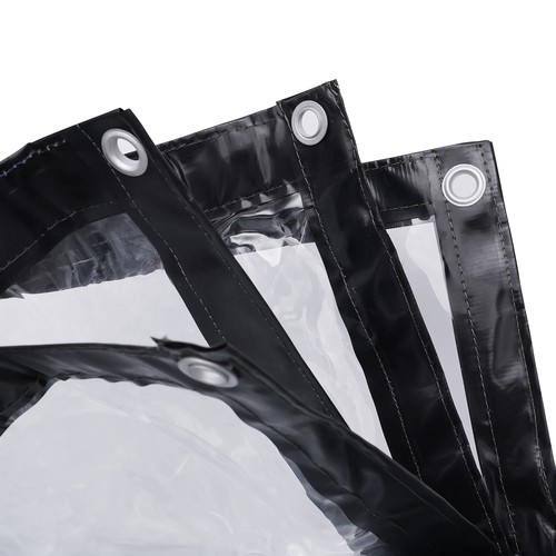 8x20FT PVC Clear Curtain Heavy Duty Vinyl Tarpaulin Rainproof Tarpaulin For Deck - Afbeelding 19 van 24