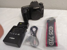 Canon EOS 70D 20MP Digital SLR Digital Camera Body Black Pre-Owned Works
