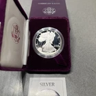 1986-S Proof American Silver Eagle 1 oz Box and COA