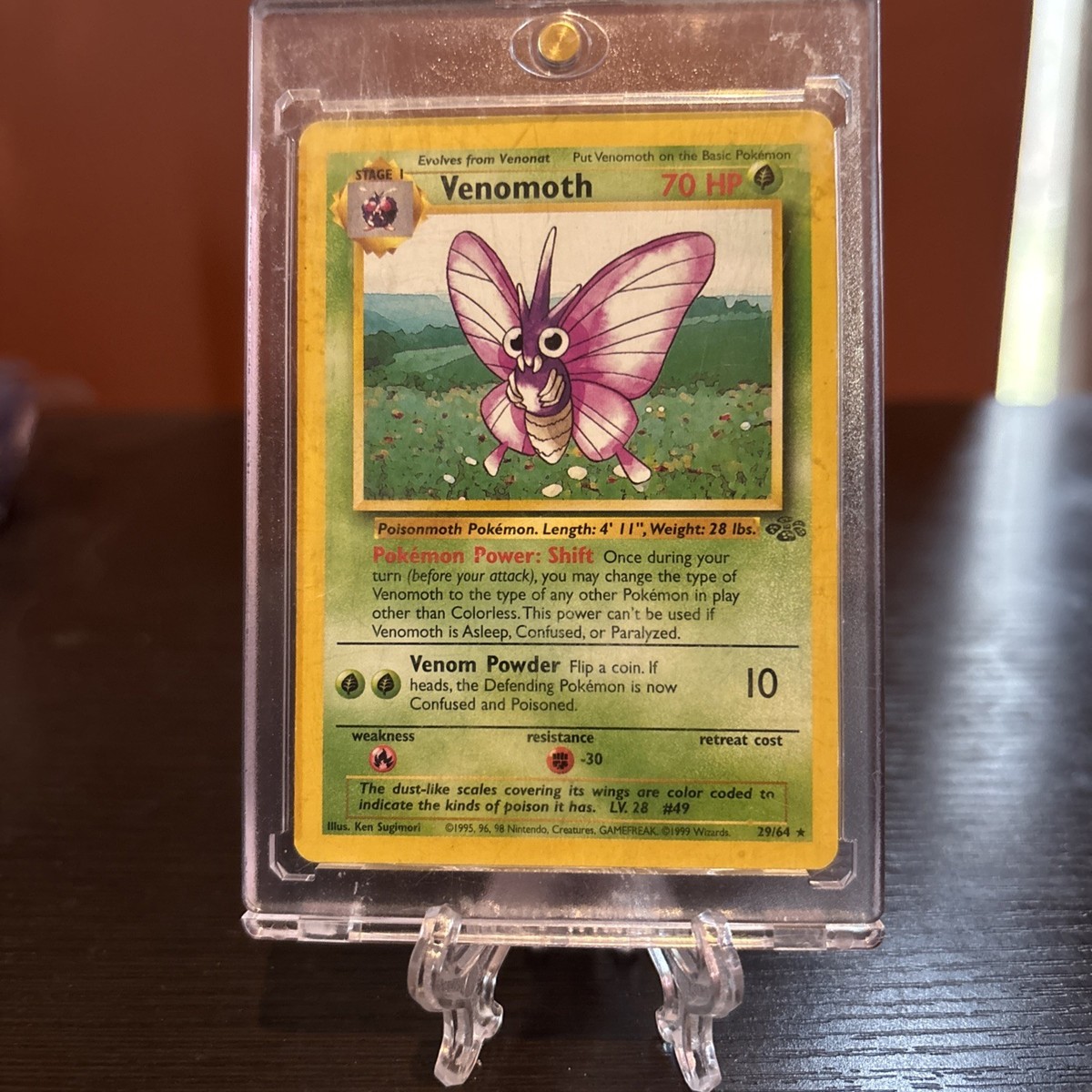 Pokmon TCG Venomoth Card 13/64 Jungle Set Holo Rare LP/NM Pokmon TCG Venomoth Card 13/64 Jungle Set Holo Rare LP/NM