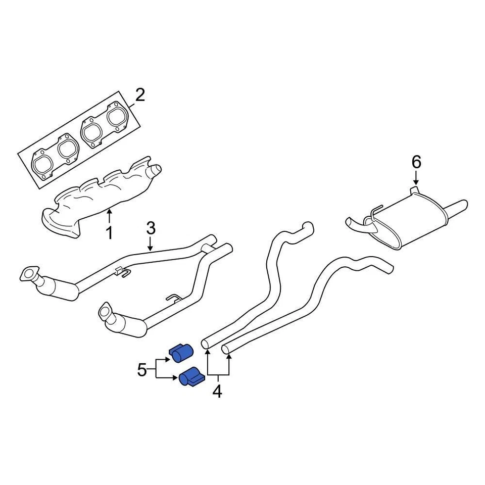 For Ford Mustang 2005-2010 Ford 4R3Z5A231AA Exhaust Clamp Foto 3 de 4