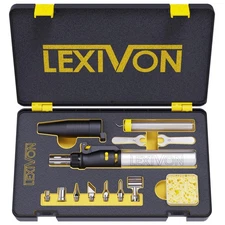 LEXIVON Butane Soldering Iron Multi-purpose Kit Cordless Self-igniting