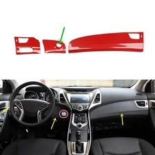 Pegatinas interiores de fibra de carbono ABS para Hyundai Elantra Avante 2012-2016