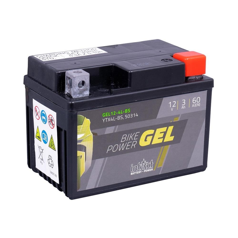 Genuine Intact ITX4L-BS Gel Motorcycle Battery Power Motorbike Scooter 12V 3 Ah