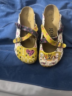 Soi Girls Mary Jane Flats Multicolor Dog Paw Print Buckle EU 41