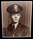 WWII U.S. Army Soldier Portrait Photo Vintage Military Uniform Photograph Army