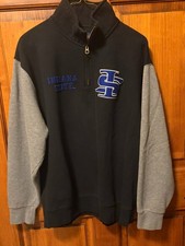 Indiana State University Vintage Quarter Zip Sweatshirt - Large