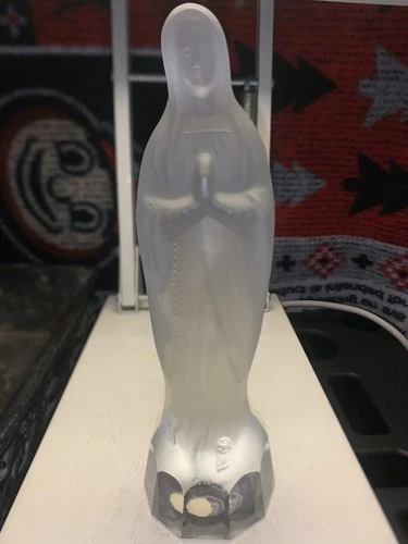 Waltersperger France Frosted Crystal Praying Virgin Mary Figurine