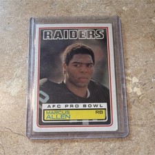 Topps 1983 Marcus Allen Rookie Base #294 AFC Pro Bowl Raiders NFL Football Card