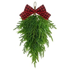 20 Inch Large Christmas Norfolk Teardrop Swags Decor Holiday Kissing Artificial