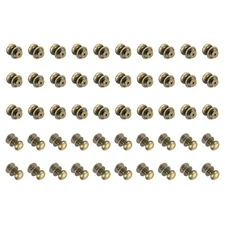 50 Pcs M3*5 Mini Round Knobs, 12mm Small Drawer Pulls, Bronze