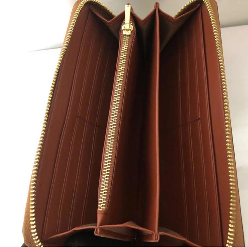 Carteira COACH x PEANUTS longa com zíper ao redor Snoopy Woodstock cáqui assinatura F/S - Imagem 4 de 4