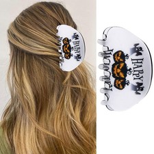 4'' Halloween Hair Claw Clip White Spider Web Nonslip Thick Thin Hair 1 PC