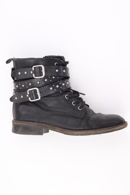   Buffalo Stiefeletten für Damen Gr. 37 mit Nieten schwarz  