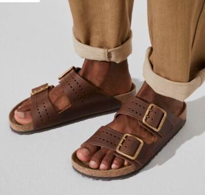 Birkenstock Arizona Bold Gap Roast Color Leather Narrow | eBay