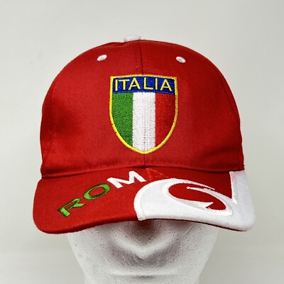 Rome Italy Hat Men Strapback Red Italia Colors Soccer Fotbal