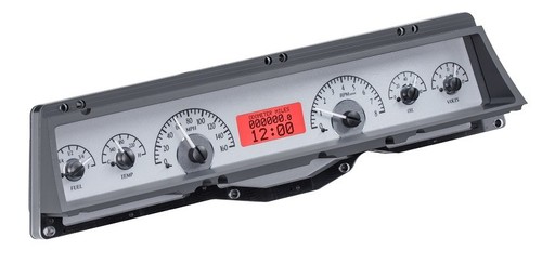 Dakota Digital 1966-67 Chevy Nova Analog Gauge System Silver Red VHX-66C-NOV-S-R - Picture 2 of 5