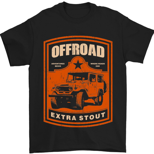 Fuoristrada Extra Robusto 4X4 Offroading Off Road T-Shirt 100% IN Cotone - Picture 2 of 2