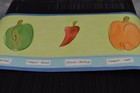 Red Hot Chili and Yellow Green Sweet Bell Pepper Kitchen Wallpaper Border 3 Roll