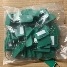 50 Green Padlock Seals Secure Utility Meters Cabinets Steel Hasp Numbered