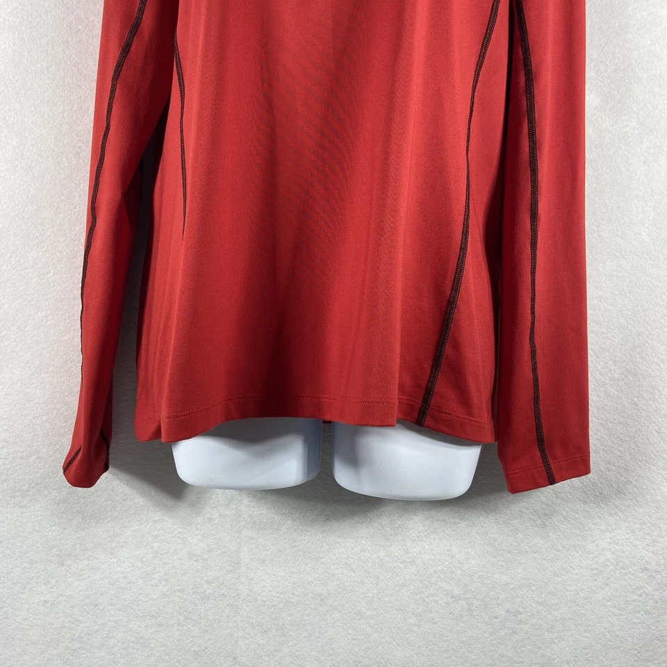 Camisa Lauren Ralph Lauren Feminina Grande Vermelha 1/2 Zíper Pulôver Roupa Ativa LRL - Imagem 2 de 4