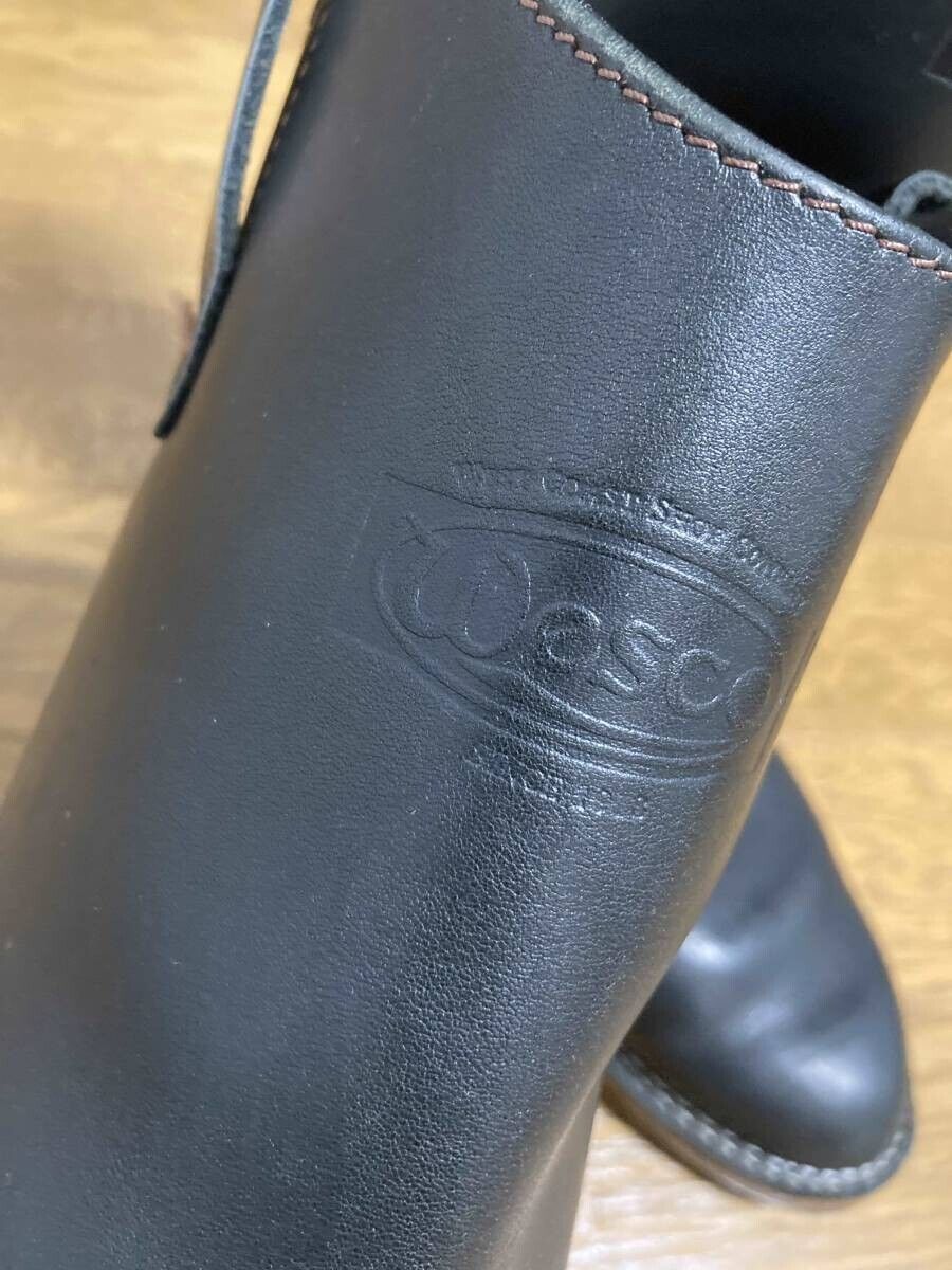WESCO WESTERN BOSS Morrison Biker Leather Boots 7.5E Black WESCO WESTERN BOSS Morrison Biker Leather Boots 7.5E Black