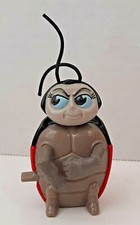 Bugs Life Lady Bug Beetle Wind Up Toy Figure McDonalds Disney Vintage Free Ship