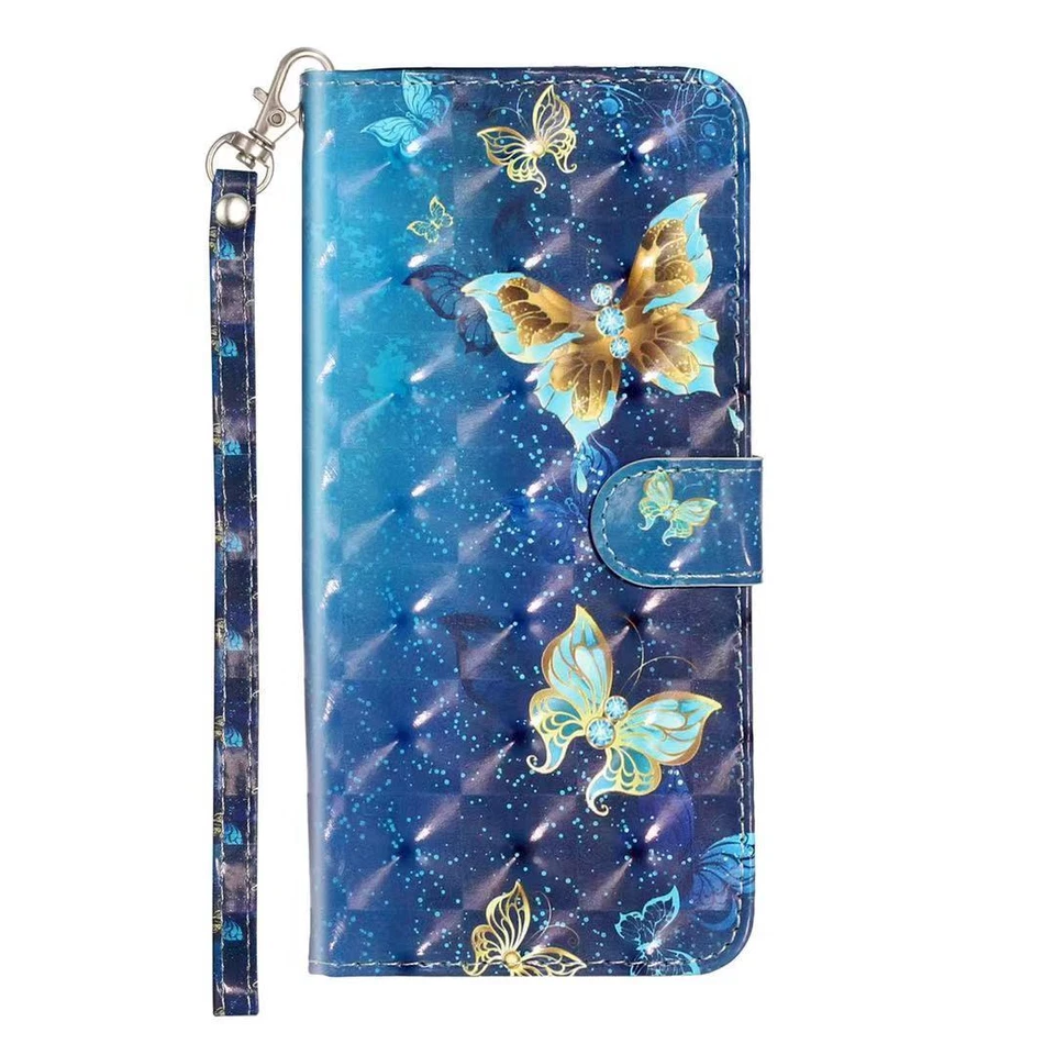 For iPhone 14 13 12 11 Pro XR XS MAX 8 7 Plus Pattern Leather Wallet Case Cover - Image 2 of 4