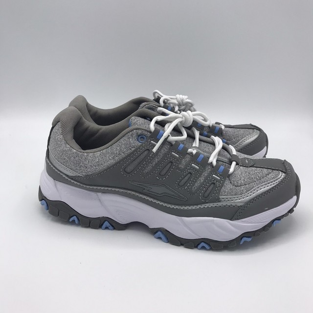 Avia Womens Ladies Gray Blue Memory Foam Sneakers Shoes ...