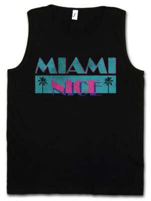 MIAMI NICE TANK TOP USA Florida Sea Beach Palms Bar and Grill Vice Holidays