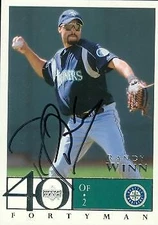 Randy Winn autographed Baseball Card (Mariners) 2003 Upper Deck Fortyman #135