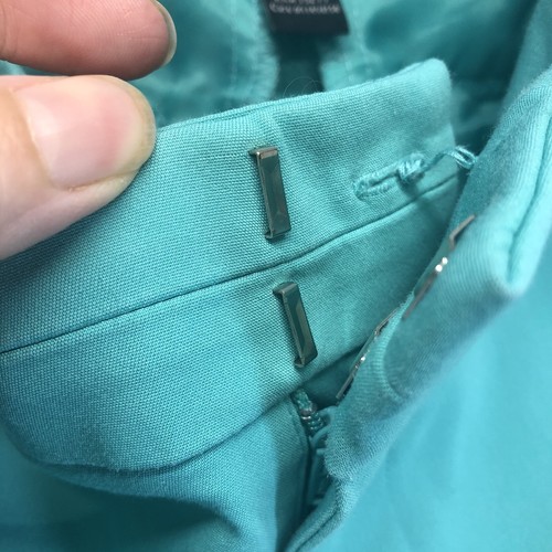 Apt. 9 Capri Pants Womens Sz 6 Petite Teal Cotton Blend Straight Leg Curvy Fit - Picture 6 of 6