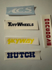 5 RUB-ON BMX FREESTYLE STICKERS HUTCH SKYWAY TUFF WHEELS ACS MONGOOSE DECALS 4"