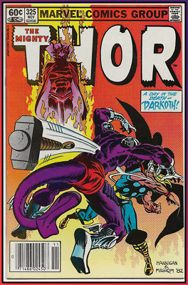 THOR #325 (1982) NEWSSTAND MEPHISTO DARKOTH LOKI MARVEL COMICS 8.0 VF
