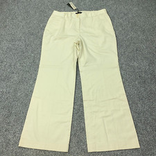 Talbots Heritage Ankle Pants Womens Size 14 Ivory Stretch Slacks Trousers