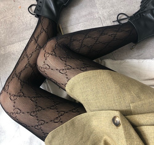 Women Stockings Fishnet Pantyhose Letters G Tights Lingerie Underwear WK451 - 第 6/12 張圖片