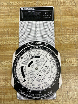 Jeppesen slide graphic computer manual with flight computer | eBay