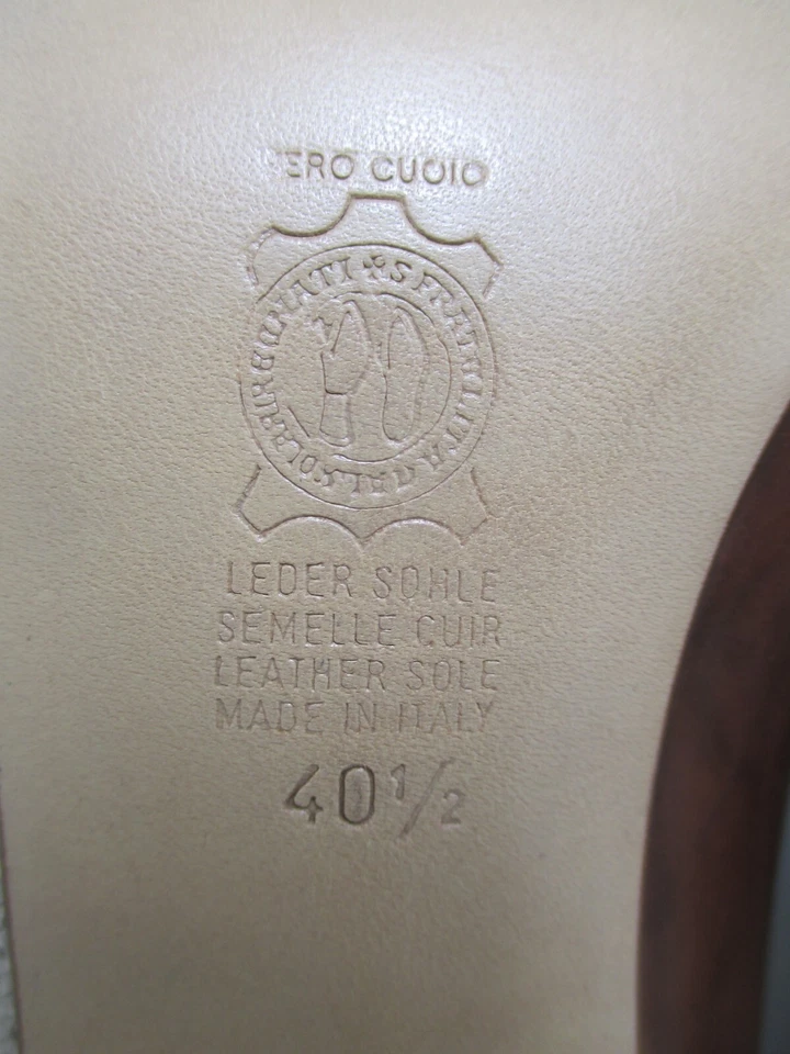 Vintage Maripe´ Forato Mujer Zapatos Dos -Tono Talla 40,5 Made IN Italy - Imagen 4 de 4