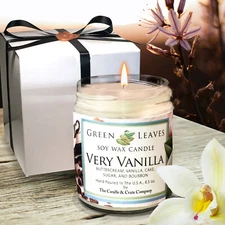 Very Vanilla Candle - Scented Soy Candle- Wedding Candle- Housewarming Gift