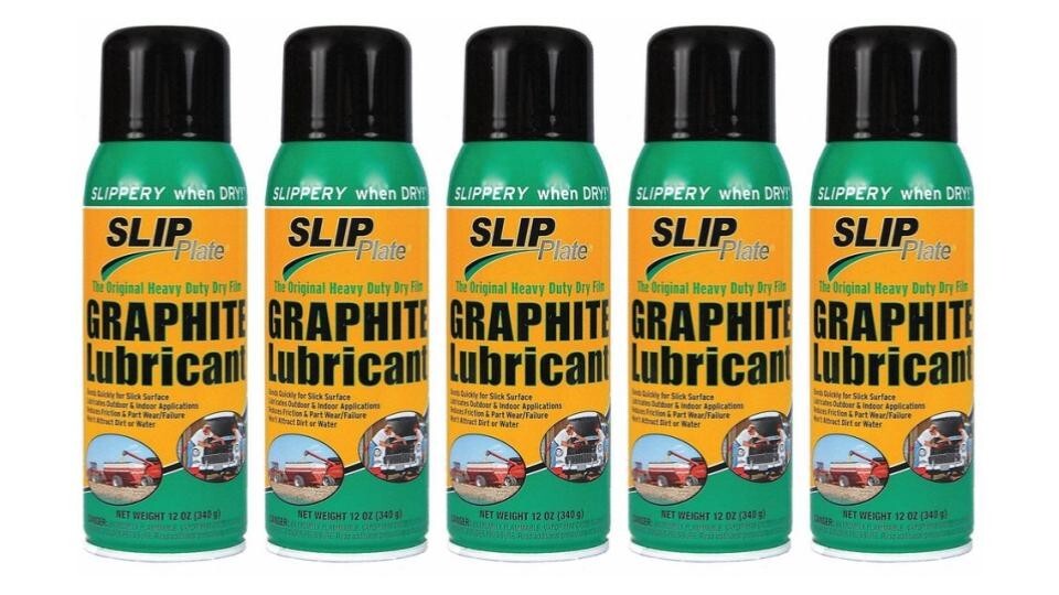 Slip Plate Graphite Dry Film Lubricant Aerosol Slipaero 12 Oz Pack of 5