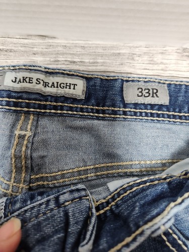 BKE Jake Straight Medium Wash Denim Jeans Men's Size 33R **altered Length - Picture 3 of 10