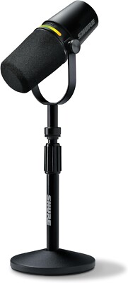 SHURE MV7+K-BNDL Microphone USB +XLR with Tripod for Podcasting Gaming open box