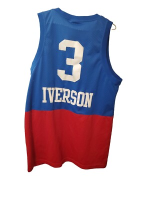 ファングッズ Iverson 1999 PHILA Jersey NBA NIKE L Alt Philadelphia 76ers Allen Iverson Autographed Blue Authentic
