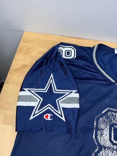Vintage Champion Dallas Cowboys Aikman Jersey mens 48 Blue faded Distress 11289 - Picture 8 of 14