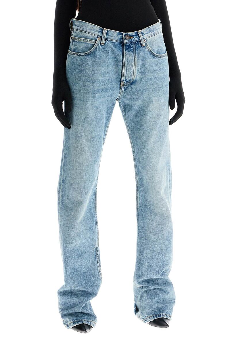 パンツ BALENCIAGA Women Straight Pants 794047TDW14 Blue Straight low-waisted jeans BALENCIAGA Woman Tg. 27 JEANS