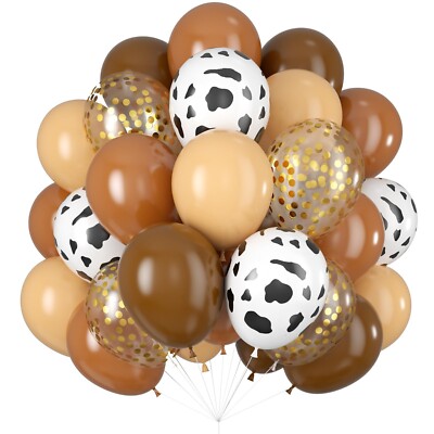 Blush Brown Balloons Cow Print Balloons Cowboy Birthday Decorations Western F...