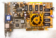 VINTAGE ASUS AGP V7700TI/64M NVIDIA GEFORCE2 GTS AGP VGA CARD VGA SVID RCA MXB3