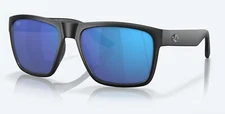 NEW Costa Del Mar Paunch XL Matte Black / Blue Mirror Polarized Glass 580G