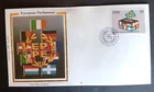 IRELANDEUROPEAN PARLIAMENT EUROPEAN FLAGS 1984 COLORANO SILK CACHET FDC UNADDR