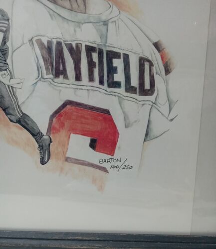 Baker Mayfield- Cleveland Browns- Signed 12×18 Framed Lithograph #166/250 - Picture 3 of 3
